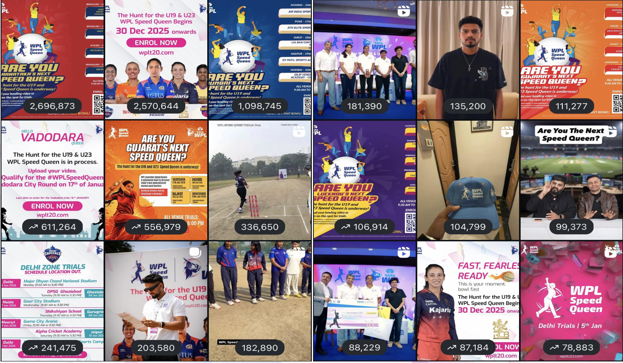 WPL Speed Queen social media engagement