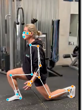 Walking Lunges AI analysis image